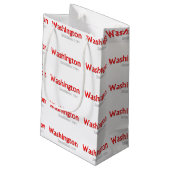 Washington Gift Bag, Small Glossy Klein Cadeauzakje (Achterkant Gekanteld)
