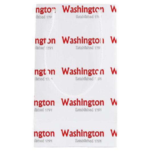 Washington Gift Bag, Small Glossy Klein Cadeauzakje (Voorkant)