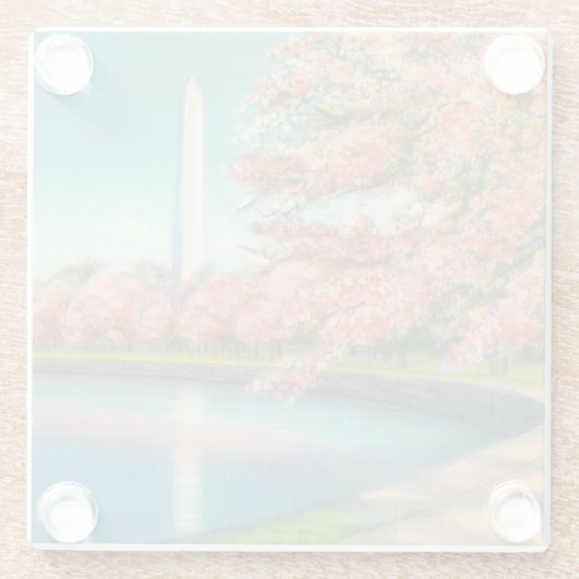 Washington Glazen Onderzetter (Achterkant)