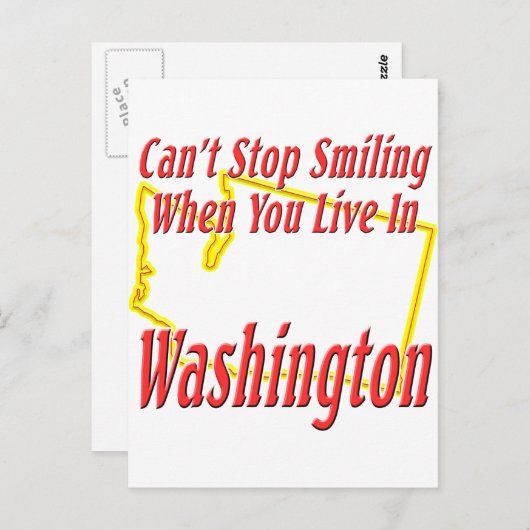 Washington - glimlachen briefkaart (Voorkant / Achterkant)