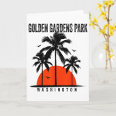 Washington Golden Gardens Park Surfing Surfboardin Kaart (Gele Bloem)