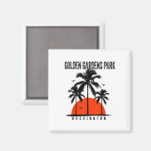 Washington Golden Gardens Park Surfing Surfboardin Magneet (Voorkant / Achterkant)