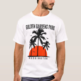 Washington Golden Gardens Park Surfing Surfboardin T-shirt
