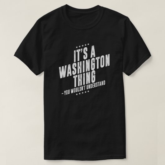 Washington grappige achternaam grappige familie t-shirt (Design voorkant)
