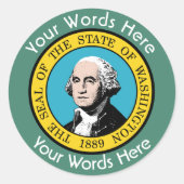 Washington Great Seal Custom Sticker (Voorkant)