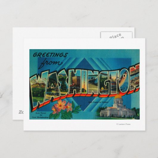 Washington - Grote Letter-scènes 2 Briefkaart (Voorkant / Achterkant)