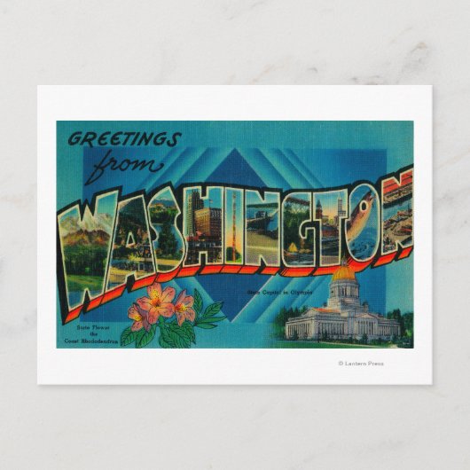 Washington - Grote Letter-scènes 2 Briefkaart (Voorkant)