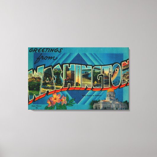 Washington - Grote Letter-scènes 2 Canvas Afdruk (Voorkant)