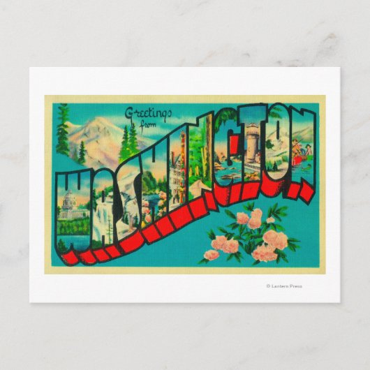 Washington - grote letterscènes briefkaart (Voorkant)