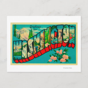 Washington - grote letterscènes briefkaart