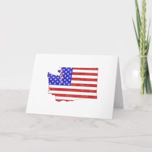 Washington heeft de Amerikaanse vlag patriottisch  Kaart (Voorkant)