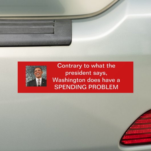 Washington heeft een probleem met de uitgaven bumpersticker (Op auto)