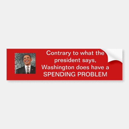 Washington heeft een probleem met de uitgaven bumpersticker (Voorkant)