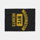 Washington Heights NYC Gym Style Distressed Amber Fleece Deken (Voorkant (Horizontaal))