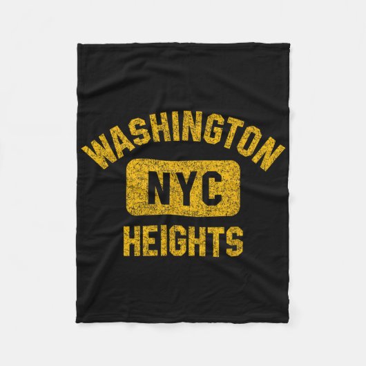 Washington Heights NYC Gym Style Distressed Amber Fleece Deken (Voorkant)