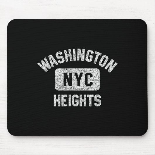 Washington Heights NYC Gym Style Distressed White Muismat (Voorkant)