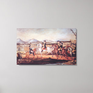 Washington Herziening Western leger Canvas Afdruk
