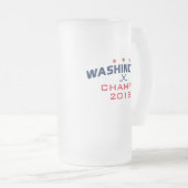 Washington Hockey Kampioenen 2018 16oz Frosted Mok (Voorkant rechts)