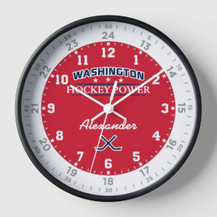 Washington Hockey Power 24 uur wandklok