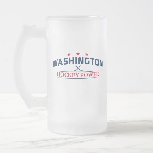 Washington Hockey Power Frosted Glass Mok (Links)