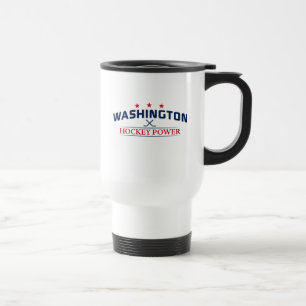 Washington Hockey Power White Travel Mug Reisbeker