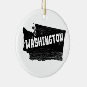 Washington Home Distress Map Keramisch Ornament (Rechts)