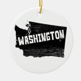 Washington Home Distress Map Keramisch Ornament