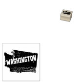 Washington Home  Distress Map Rubberstempel (Gestempeld)