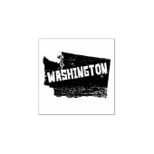 Washington Home  Distress Map Rubberstempel (Afrduk)