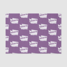 Washington Home  Map Silhouette in White