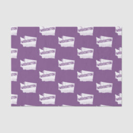 Washington Home  Map Silhouette in White Tissuepapier