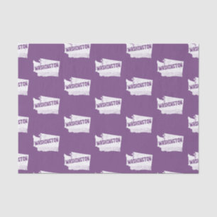 Washington Home  Map Silhouette in White Tissuepapier
