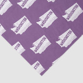 Washington Home  Map Silhouette in White Tissuepapier (Detail)