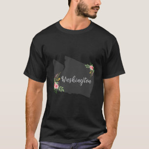 Washington Home State Hoodie Waterverf Flower Shi T-shirt