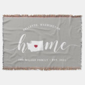 Washington Home State Personalized Rustic Deken (Voorkant)
