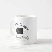 Washington Home Sweet Home Familie Monogram Mok (Voorkant links)