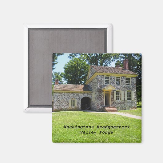 Washington hoofdkwartier in Valley Forge Magneet (Voorkant / Achterkant)