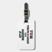 Washington in het District of Columbia USA Bagagelabel (Voorkant verticaal)