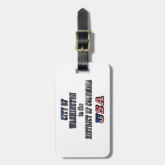 Washington in het District of Columbia USA Bagagelabel (Voorkant verticaal)