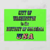 Washington in het District of Columbia USA Briefkaart (Voorkant)