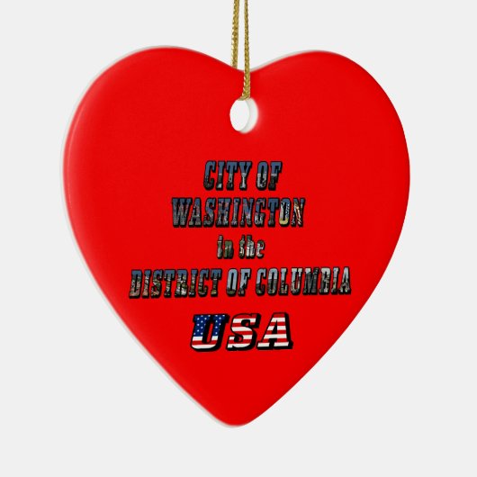 Washington in het District of Columbia USA Keramisch Ornament (Rechts)