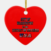 Washington in het District of Columbia USA Keramisch Ornament (Voorkant)
