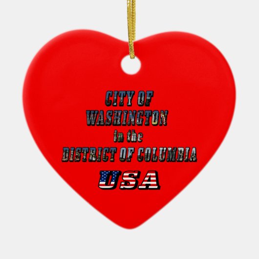 Washington in het District of Columbia USA Keramisch Ornament (Voorkant)