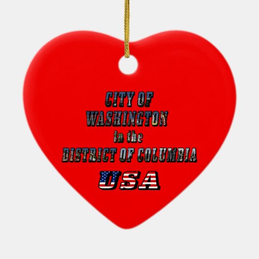 Washington in het District of Columbia USA Keramisch Ornament (Achterkant)