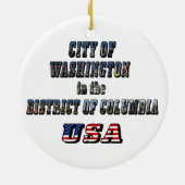 Washington in het District of Columbia USA Keramisch Ornament (Achterkant)