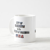 Washington in het District of Columbia USA Koffiemok (Voorkant links)