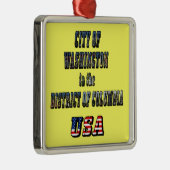 Washington in het District of Columbia USA Metalen Ornament (Rechts)
