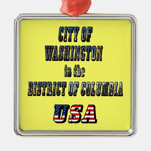 Washington in het District of Columbia USA Metalen Ornament (Voorkant)