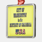 Washington in het District of Columbia USA Metalen Ornament (Links)
