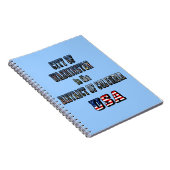 Washington in het District of Columbia USA Notitieboek (Rechterzijde)